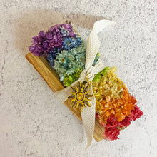 Load image into Gallery viewer, Rainbow Chakra Mullein Floral Smudge Bundle