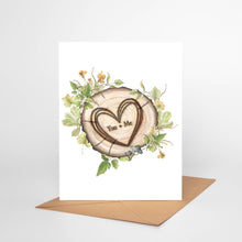 Load image into Gallery viewer, You + Me Woodland Greeting Card LV01 Love Valentine
