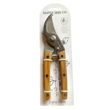 Load image into Gallery viewer, Wood Handled Spring-Loaded Bypass Pruners Home Garden Tool
