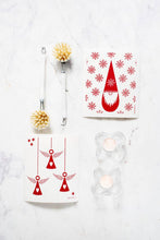 Load image into Gallery viewer, Swedish Dishcloth - Tomte - Red
