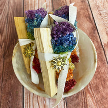 Load image into Gallery viewer, Rainbow Chakra Mullein Floral Smudge Bundle
