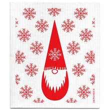 Load image into Gallery viewer, Swedish Dishcloth - Tomte - Red
