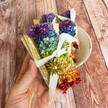 Load image into Gallery viewer, Rainbow Chakra Mullein Floral Smudge Bundle
